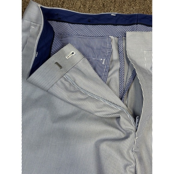 Banana republic Men's Light Blue Striped Dress Pants Business Casual Trousers - Picture 7 of 16